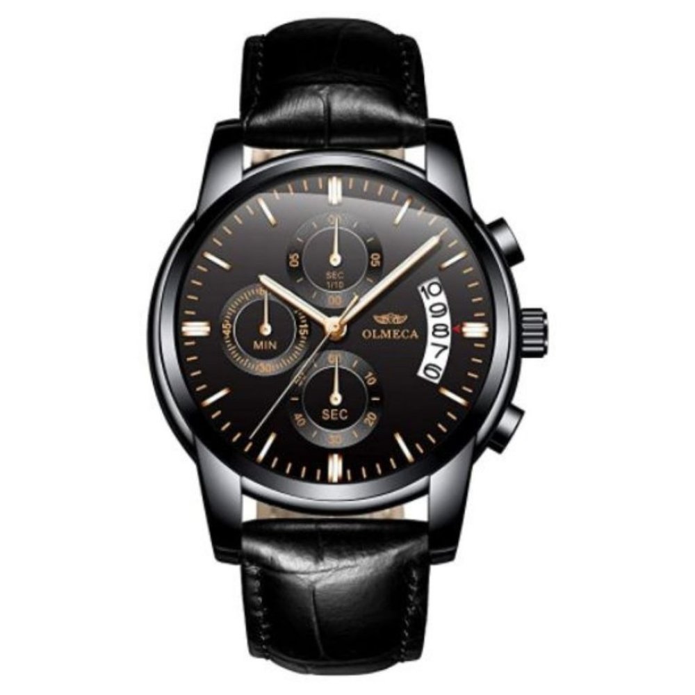 High Quality Leather Men's Chronograph Watch - Picture 1 of 7